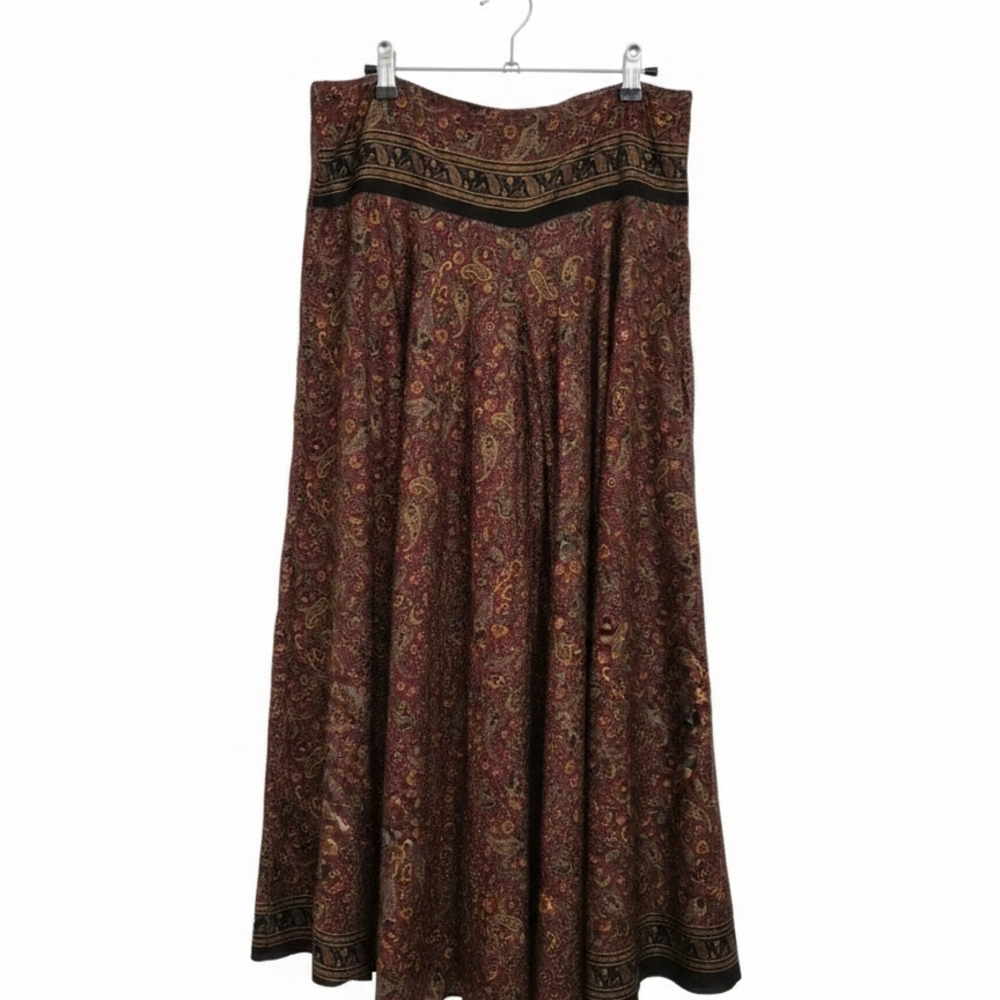 RAGA Paisley Print Wide Leg Jumpsuit - Boho Palazzo Pant Jumper - Size S